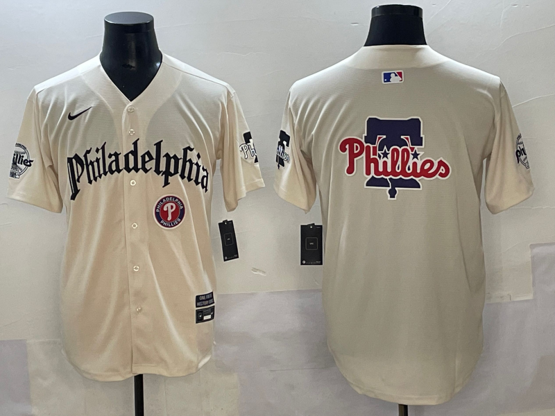 Men Philadelphia Phillies blank cream 2025 Nike MLB jersey style 3